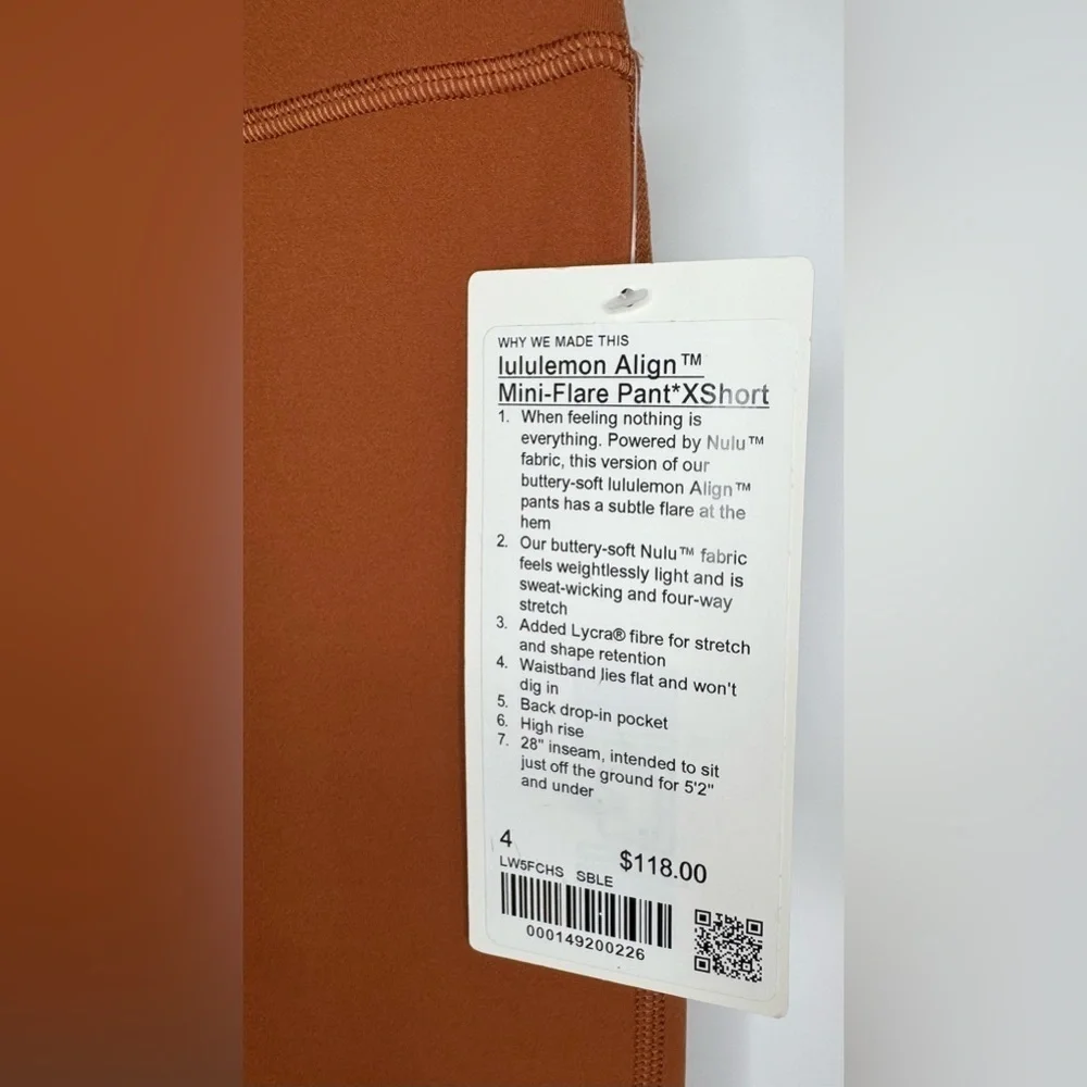 Lululemon Flow Y Nulu Longline Bra & Align High Rise Mini Flare Pant Extra Short
